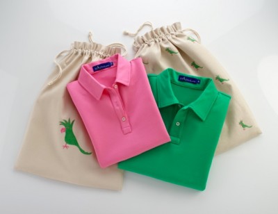 KP MacLane Polos with Signature Hand-Embroidered Linen Bags